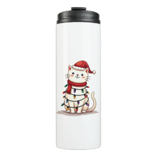 Cat Christmas Tree Christmas (1) Thermal Tumbler