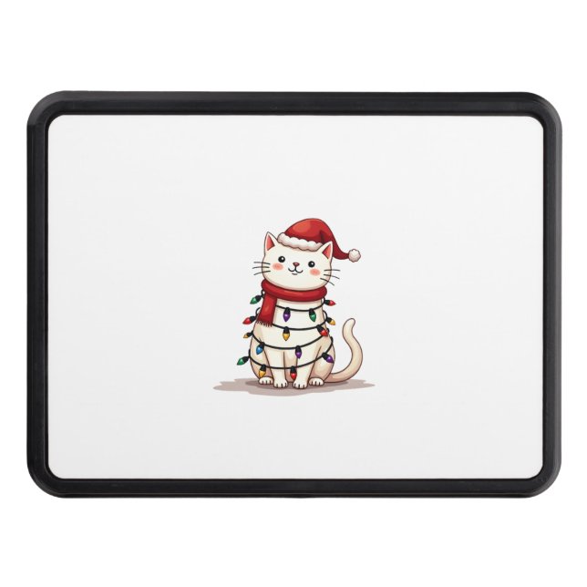 Cat Christmas Tree Christmas (1) Trailer Hitch Cover (Front)