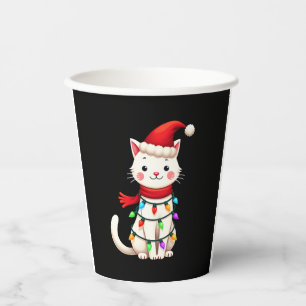 Cat Christmas Tree Christmas (2) Paper Cups