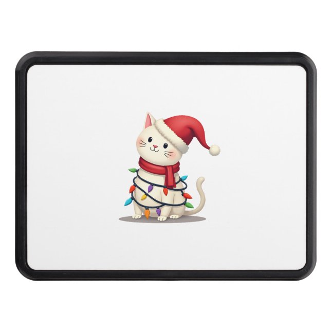 Cat Christmas Tree Christmas (2) Trailer Hitch Cover (Front)