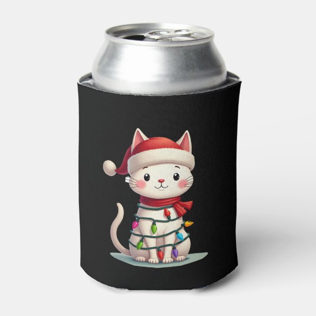 Cat Christmas Tree Christmas (3) Can Cooler (Can Front)