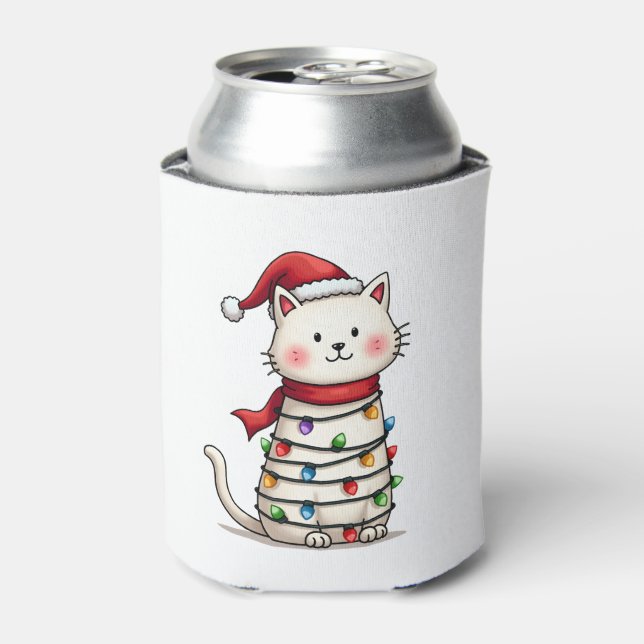 Cat Christmas Tree Christmas (6) Can Cooler (Can Front)