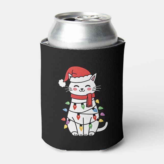 Cat Christmas Tree Christmas (7) Can Cooler (Can Front)