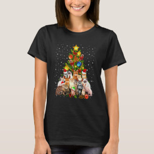 Cat Christmas Tree Xmas Merry Xmas Cat T-Shirt
