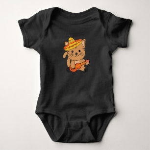 Cat Cinco De Meow Mexican Sombrero Cats Baby Bodysuit