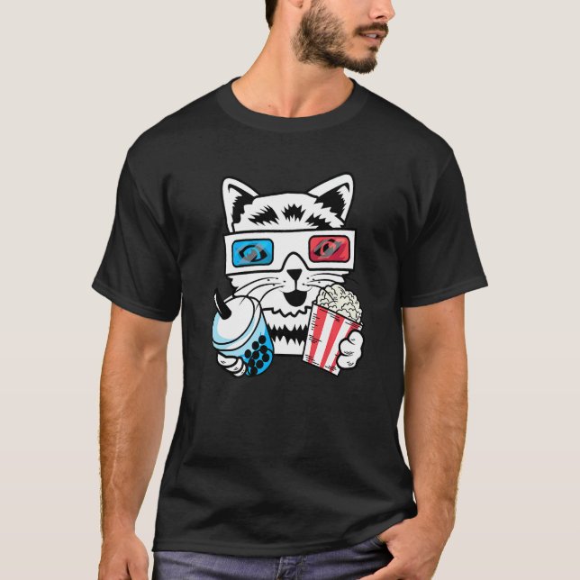 Cat Cinema Cinephile T-Shirt (Front)