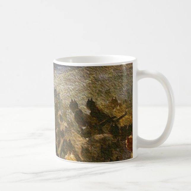 Cat City - Vintage Art - Customizable! Coffee Mug (Right)