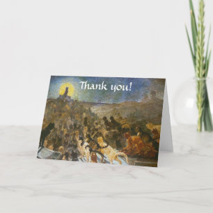 Cat City - Vintage Art Thank You Card by Steinlen