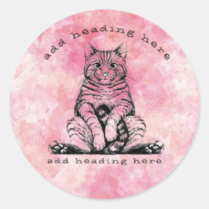 Cat Classic Round Sticker
