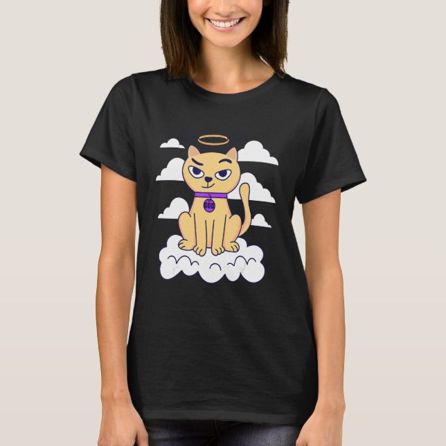 cat clouds god cute T-Shirt (Front)
