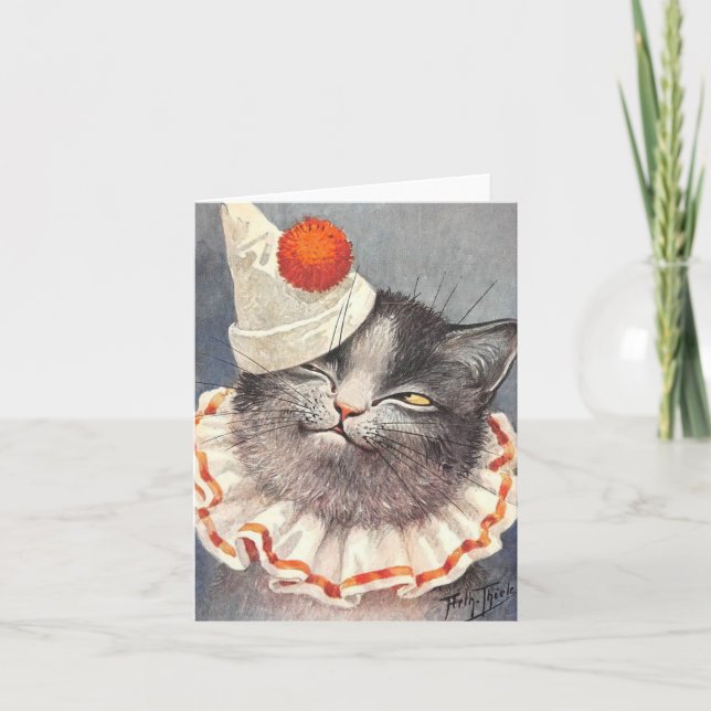 Cat Clown by Arthur Thiele  Card (Front)
