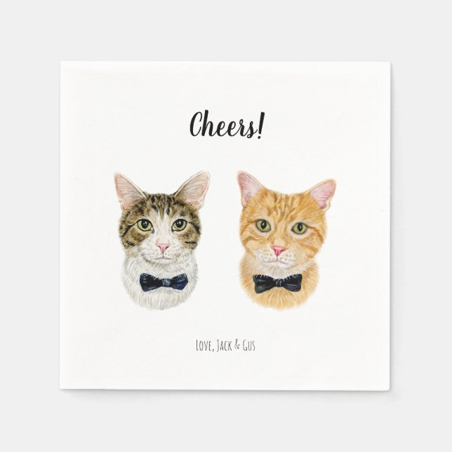 Cat Cocktail Napkins (Front)