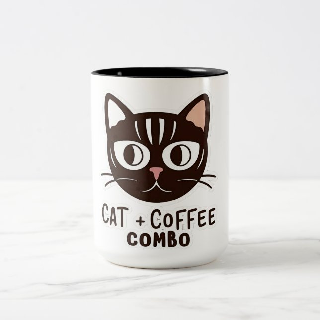 Cat + Coffee Combo Mug (Center)