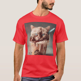 Cat Coffee Ice Cream T-Shirt