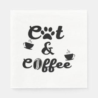 Cat  coffee   napkin