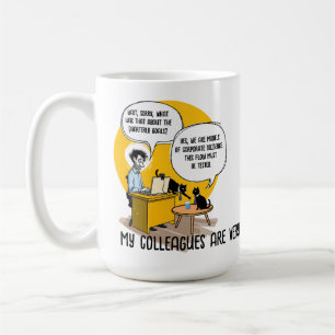 cat colleagues - workflow due diligence pardoy coffee mug