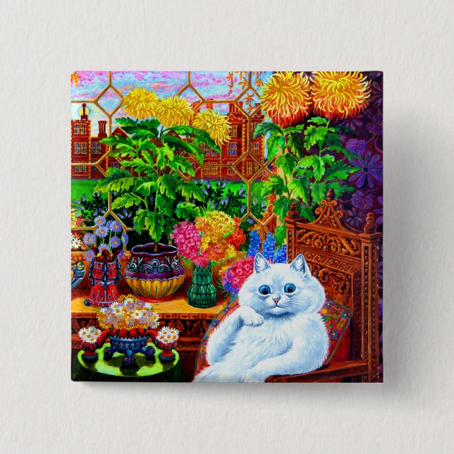 Cat College Master 2 Inch Square Button (Front)