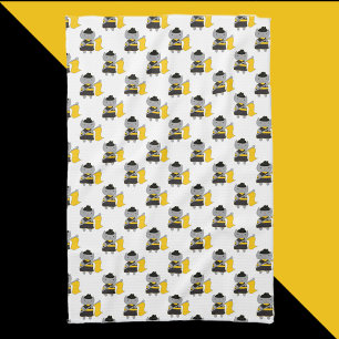 Cat Color Guard Black and Yellow Pattern Kitchen Towel
