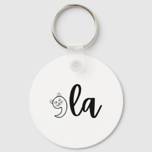 Cat Comma La For President Cat Lady Cat Lovers Keychain