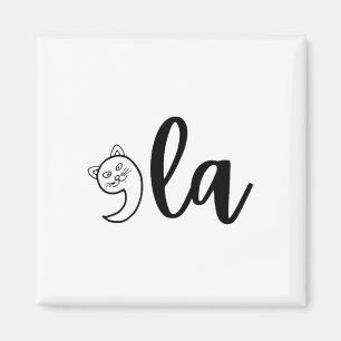 Cat Comma La For President Cat Lady Cat Lovers  Magnet