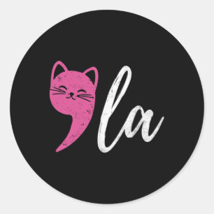 Cat Comma La Kamala Harris For President 2024 Elec Classic Round Sticker