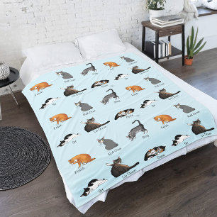 Cat Commands Fleece Blanket