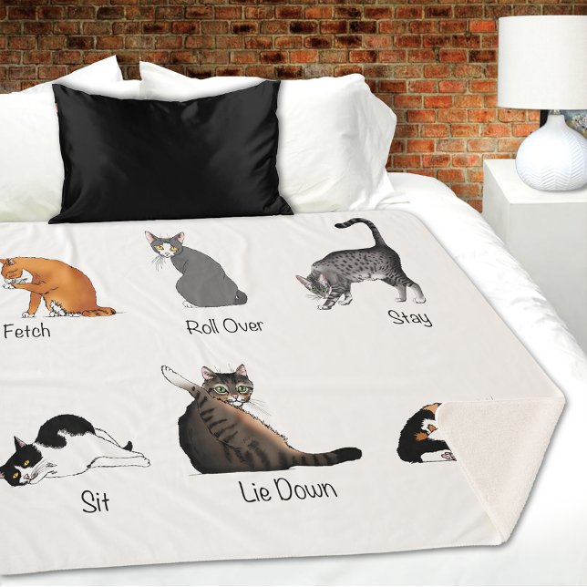 Cat Commands Sherpa Blanket (Creator Uploaded)