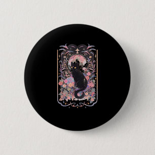 Cat Cottagecore Academia Goblincore Witch Goth Men 2 Inch Round Button
