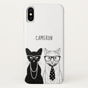 Cat Couple   Add Your Name Case-Mate iPhone Case