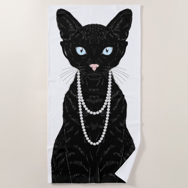 Cat Couple Beach Towel (Front)