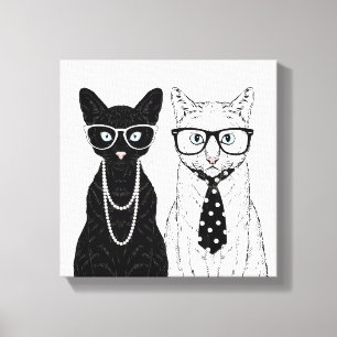 Cat Couple Canvas Print