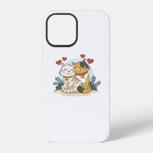 Cat couple love iPhone 12 case