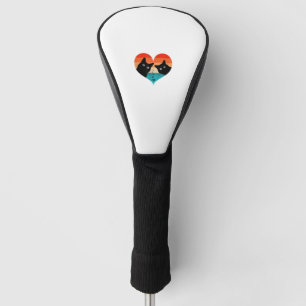 Cat Couple Retro Vintage Shirt Funny Black Cat Val Golf Head Cover