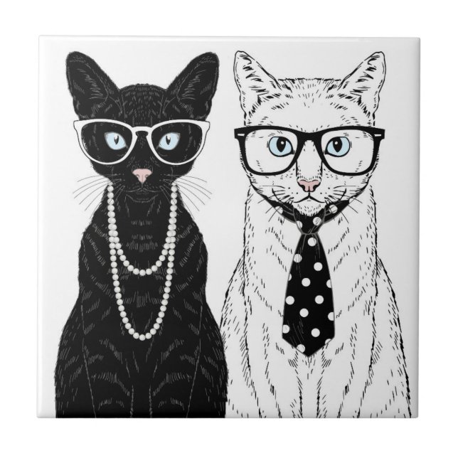 Cat Couple Tile (Front)