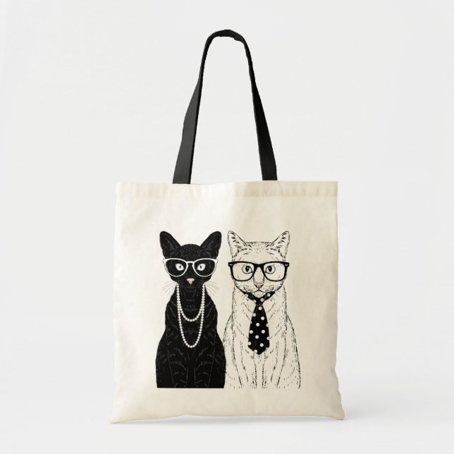 Cat Couple Tote Bag (Front)