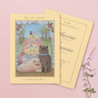Cat Couple Yellow Wedding