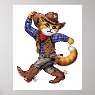 Cat Cowboy Poster