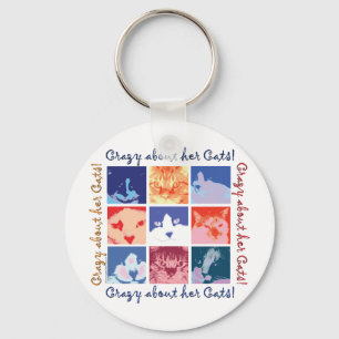 Cat Crazy Keychain