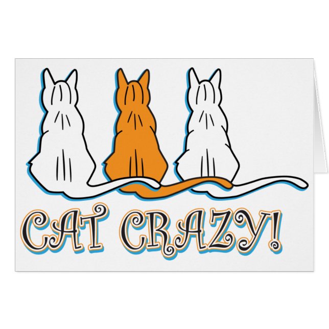 Cat Crazy Orange Tabby Cat (Front Horizontal)
