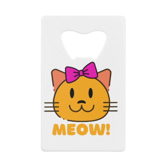 cat credit card bottle opener (Front)