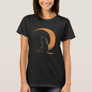 Cat Crescent Black Moon Sailor T-Shirt