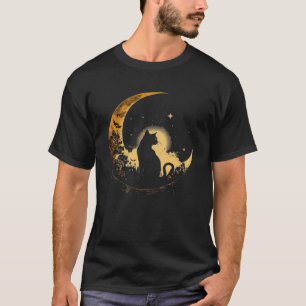 Cat Crescent Black Moon Sailor T-Shirt