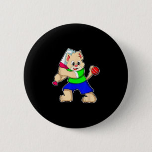 Cat Cricket Cricket T Sports  2 Inch Round Button