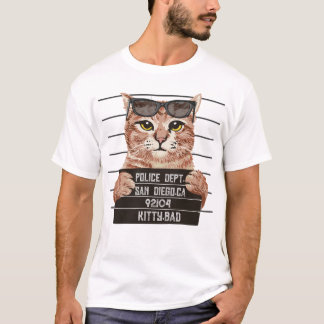 Cat Criminal With a Sign T-Shirt