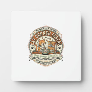 Cat Crunch Cereal Cat Breakfast Cereal Box Cat Vin Plaque