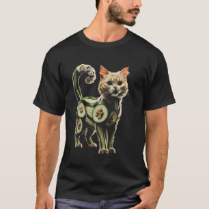 Cat Cucumber Funny Cat Lover Design T-Shirt