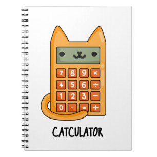 Cat-culator Cute Kitty Cat Calculator Pun Notebook