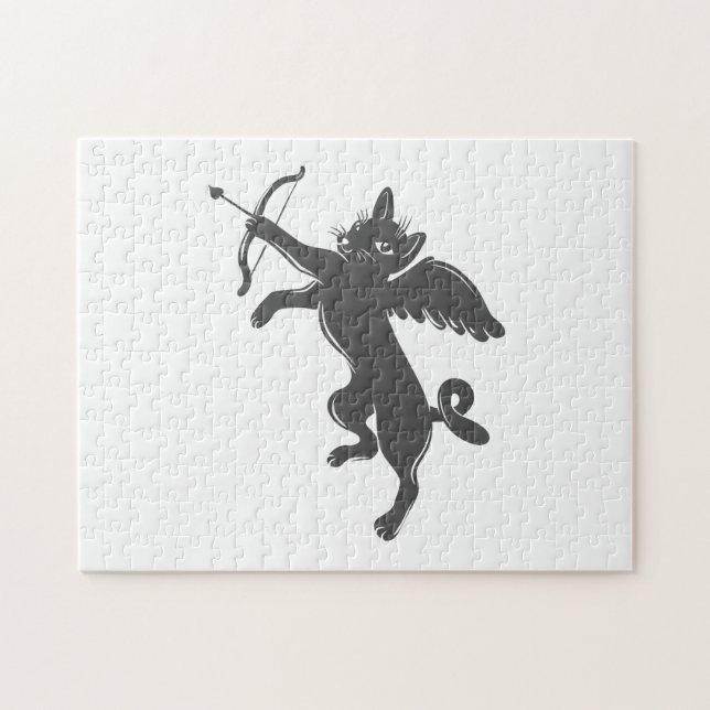 cat cupid - Choose background colour Jigsaw Puzzle (Horizontal)