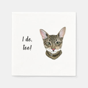 Cat Custom Cocktail Napkin