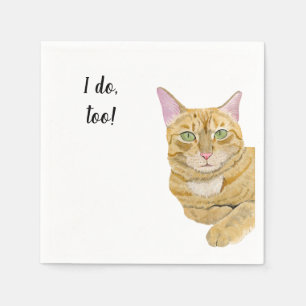 Cat Custom Cocktail Napkin